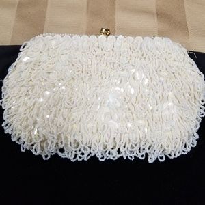 Vintage Handmade Beaded & Sequined Purse